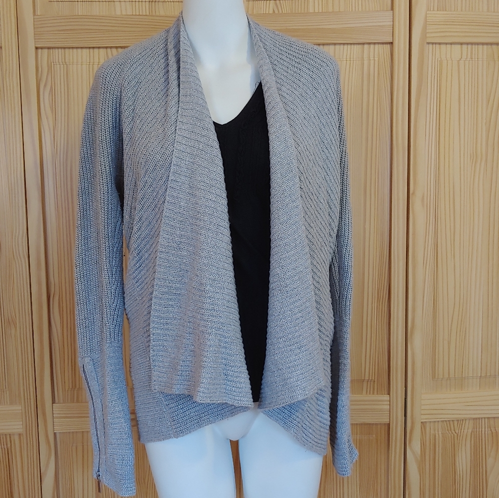 Banana Republic Zip Sleeve Easy Open Knit Sweater